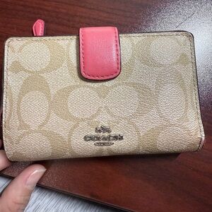 Coach Beige and Pink Wallet